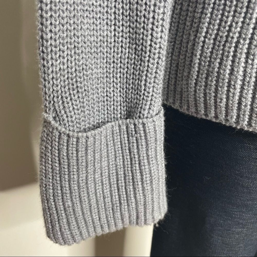 Magaschoni gray cuffed crew neck sweater small - Picture 3 of 7